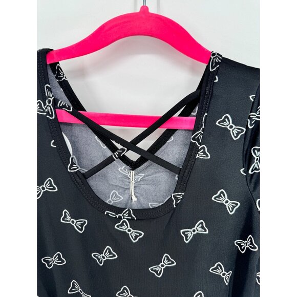 Dotdotsmile Girls Dress Size 7 Black with White Bows New With Tags - Picture 6 of 6